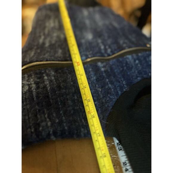 ANTHROPOLOGIE DOLAN Virgin Wool Sweater Womens Sz M Asymmetrical Zip Grunge Moto - Picture 6 of 12